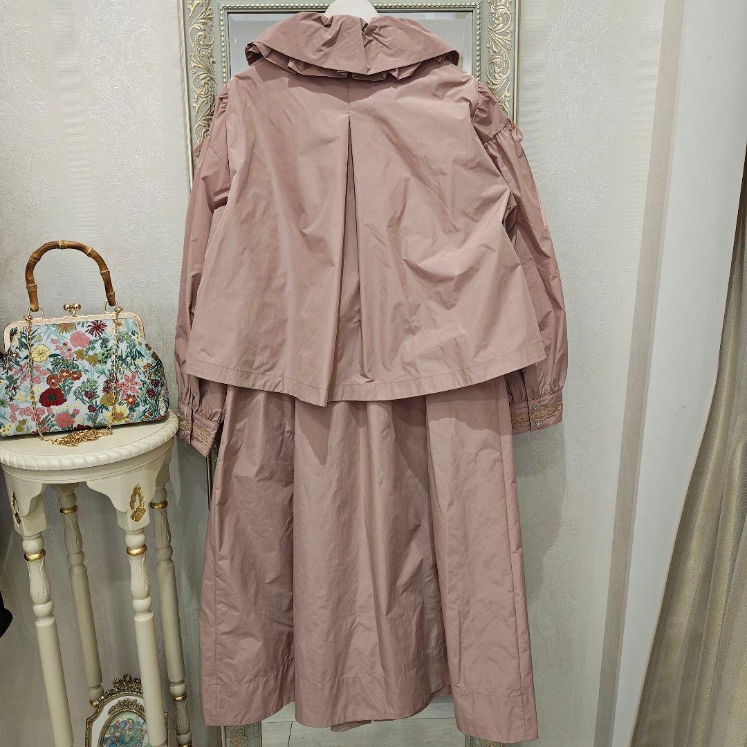 S221:美品❣️ショートジャケット＆ロングワンピース ツインセット ピンク