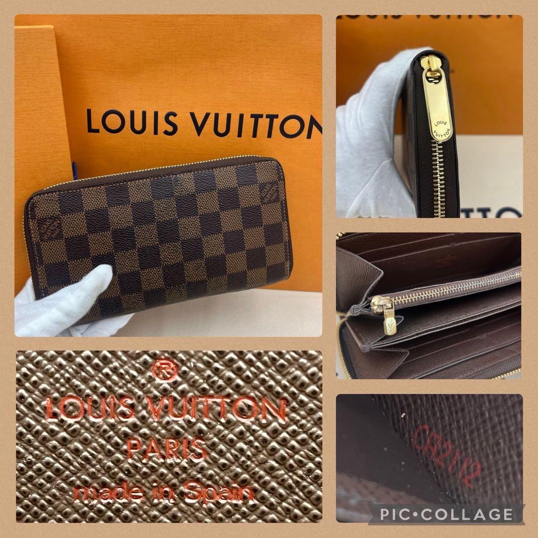【美品】ルイヴィトン ダミエ エベヌ ジッピーウォレット 長財布 箱・保存袋付き