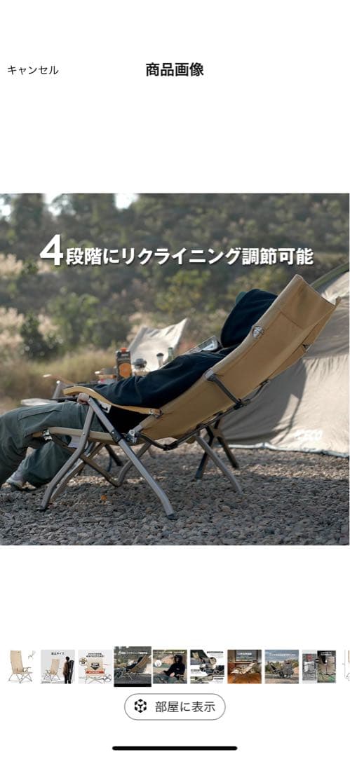 ロースタイル ICECO 4段階リクライニング式 ハイバックチェア