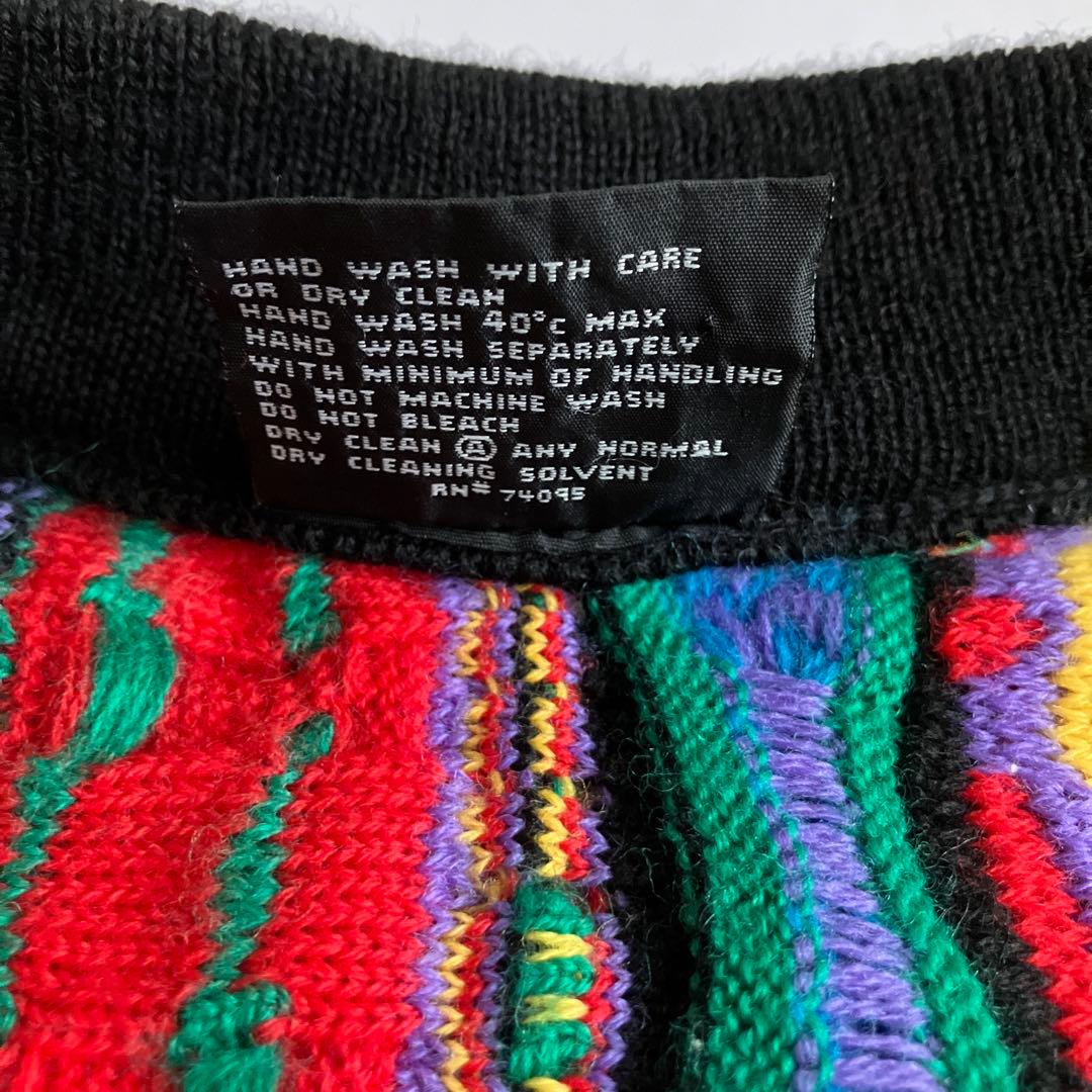 美品90s COOGI 3Dニットカーディガン B系HIPHOP 正規品