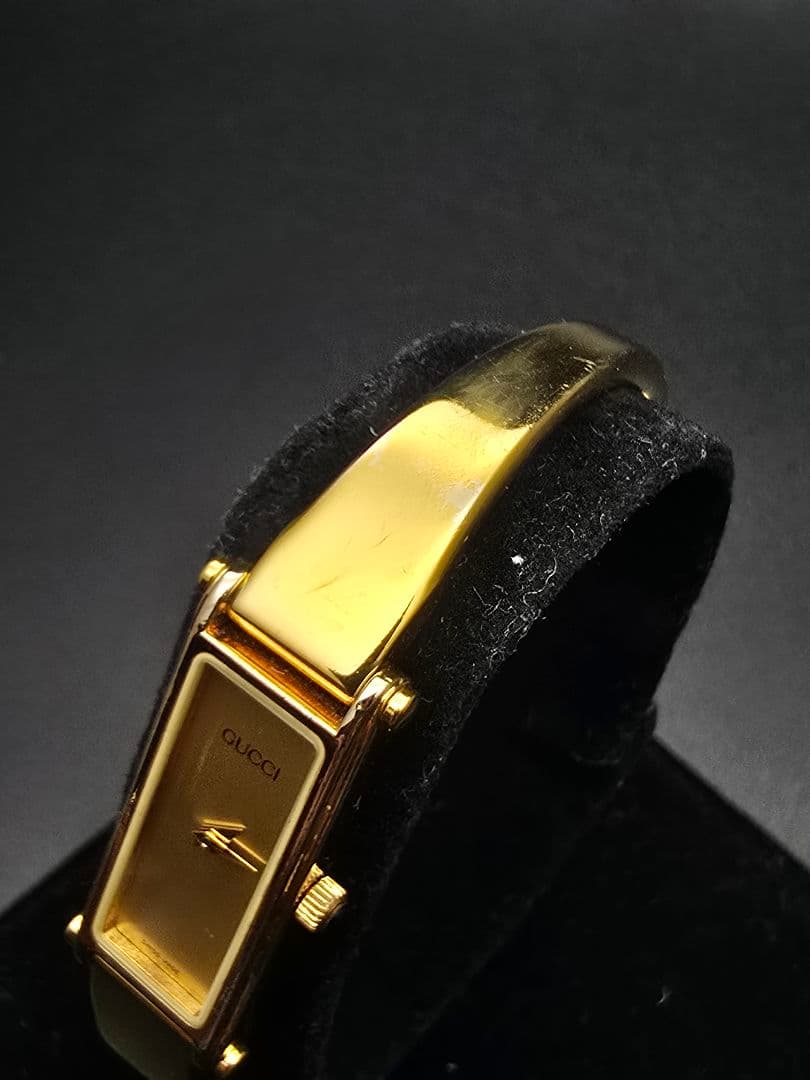 稼働 電池交換済 1500L グッチ GUCCI ゴールド eta280 腕時計