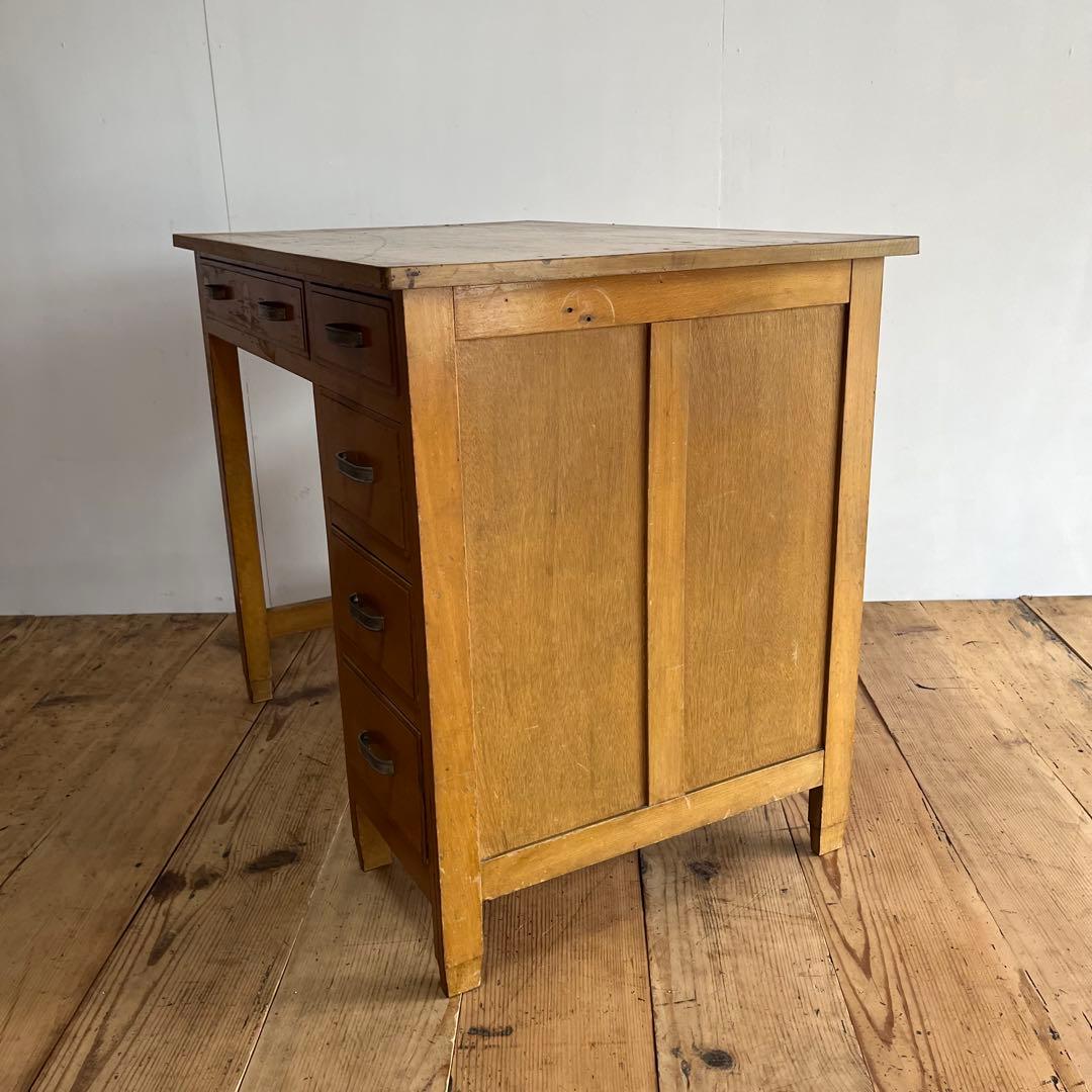 アンティーク 片袖机 デスク テーブル モダン レトロ 《送料込み》