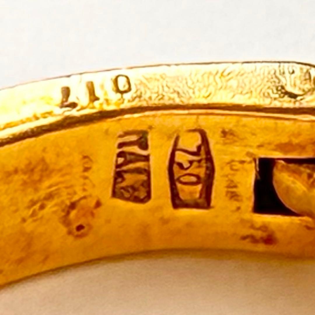 【金相場高騰中】スタージュエリー 0.17ctダイヤ付 Ｋ18チェーンリング６g