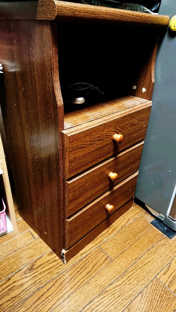 極美品 天然木製 電話台(送料込み)