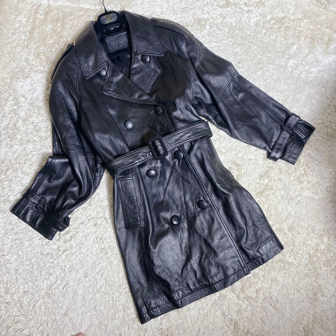ジャケット・アウター 00s LAMB LEATHER TRENCH COAT ARCHIVE Y2K