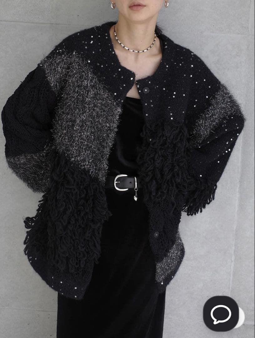 AMERI アメリ　パッチワークカーディガン