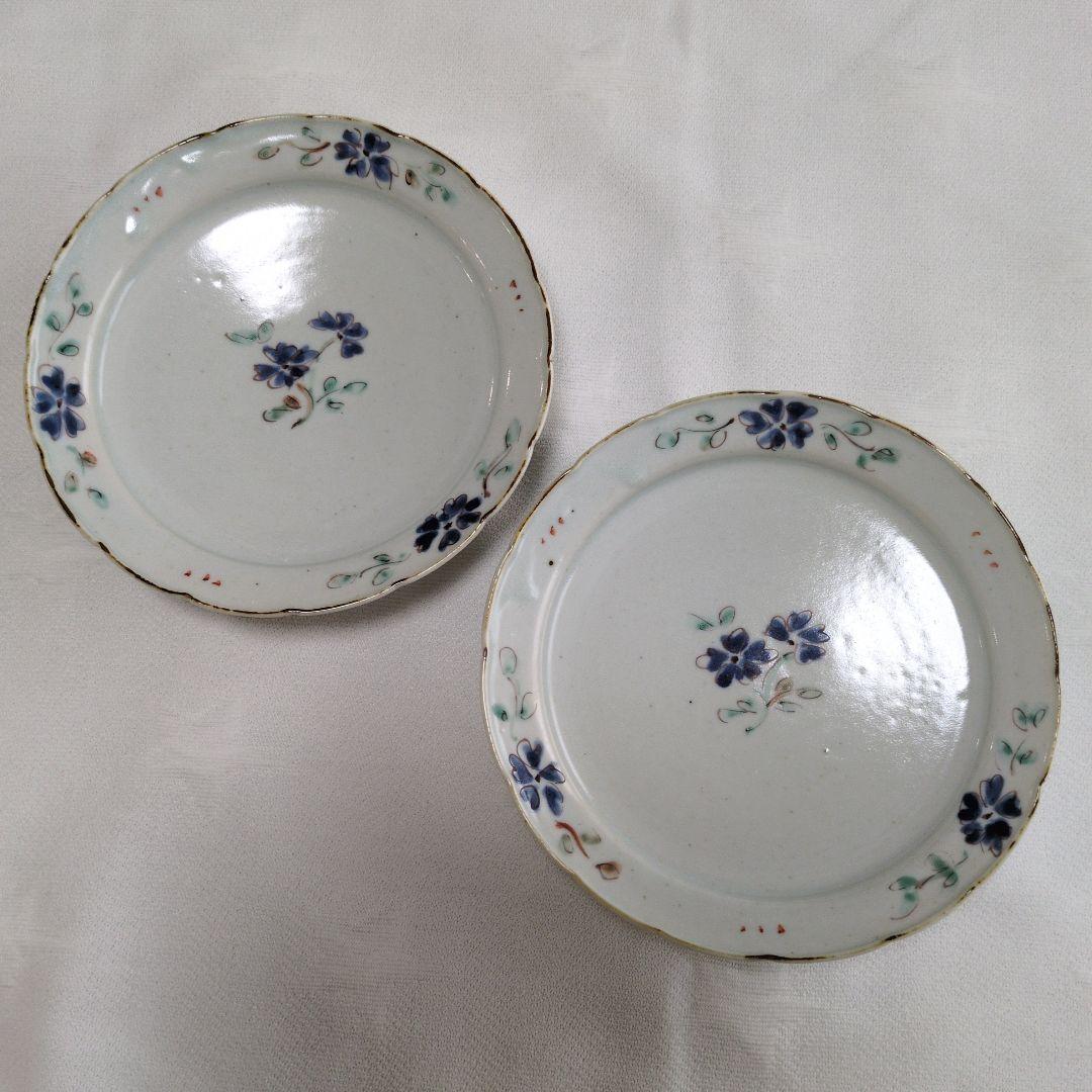 佐藤もも子さん　花柄リム皿2枚