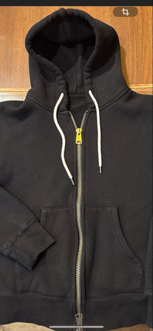 111　ジップアップパーカー PK-1　ブラック　S