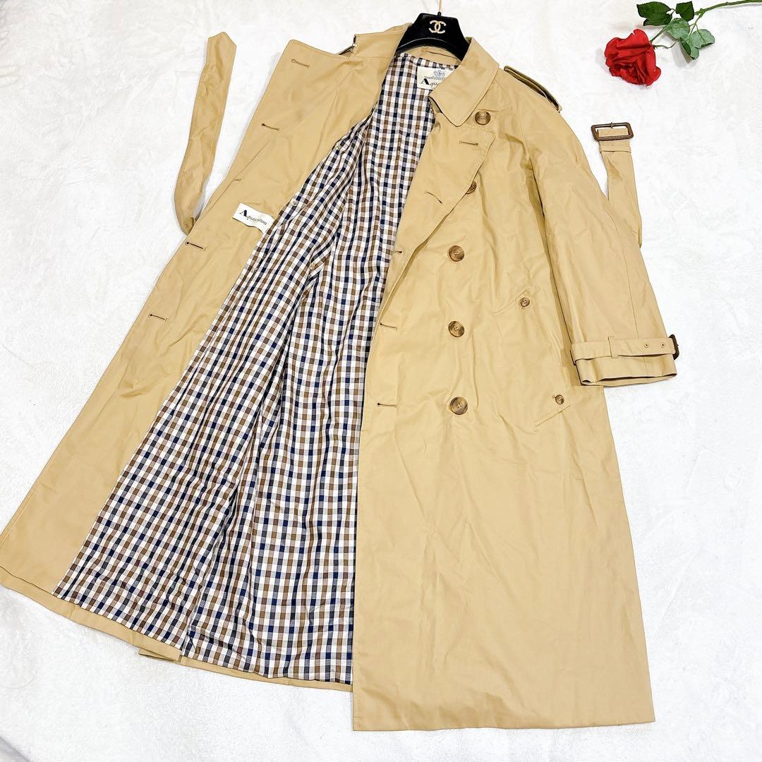 新品同様✨　アクアスキュータム　トレンチコート ベージュ　ロング　XL
