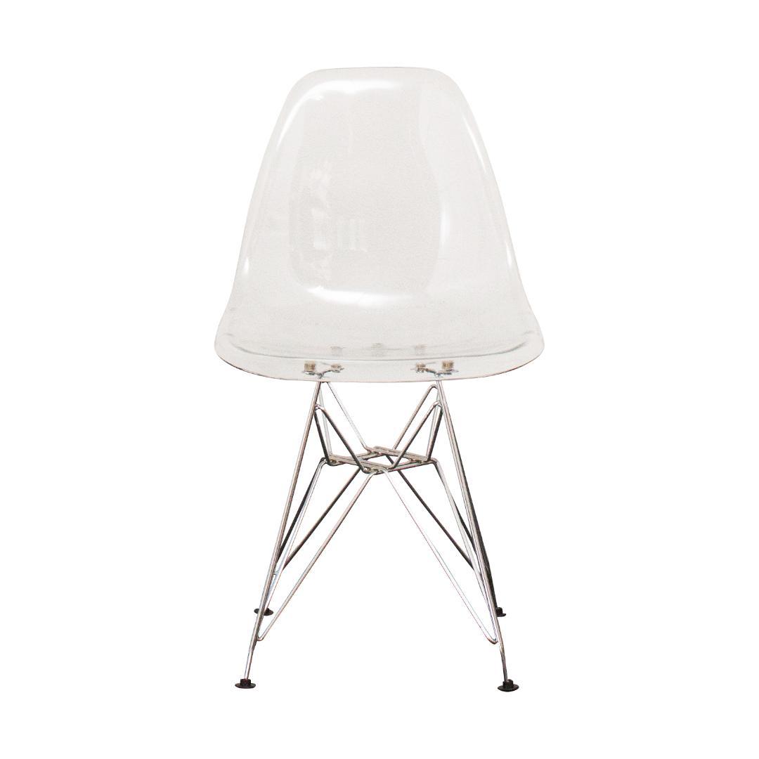 訳アリ　スケルトン イームズ　ダイニングチェア リプロダクト 　クリア×4