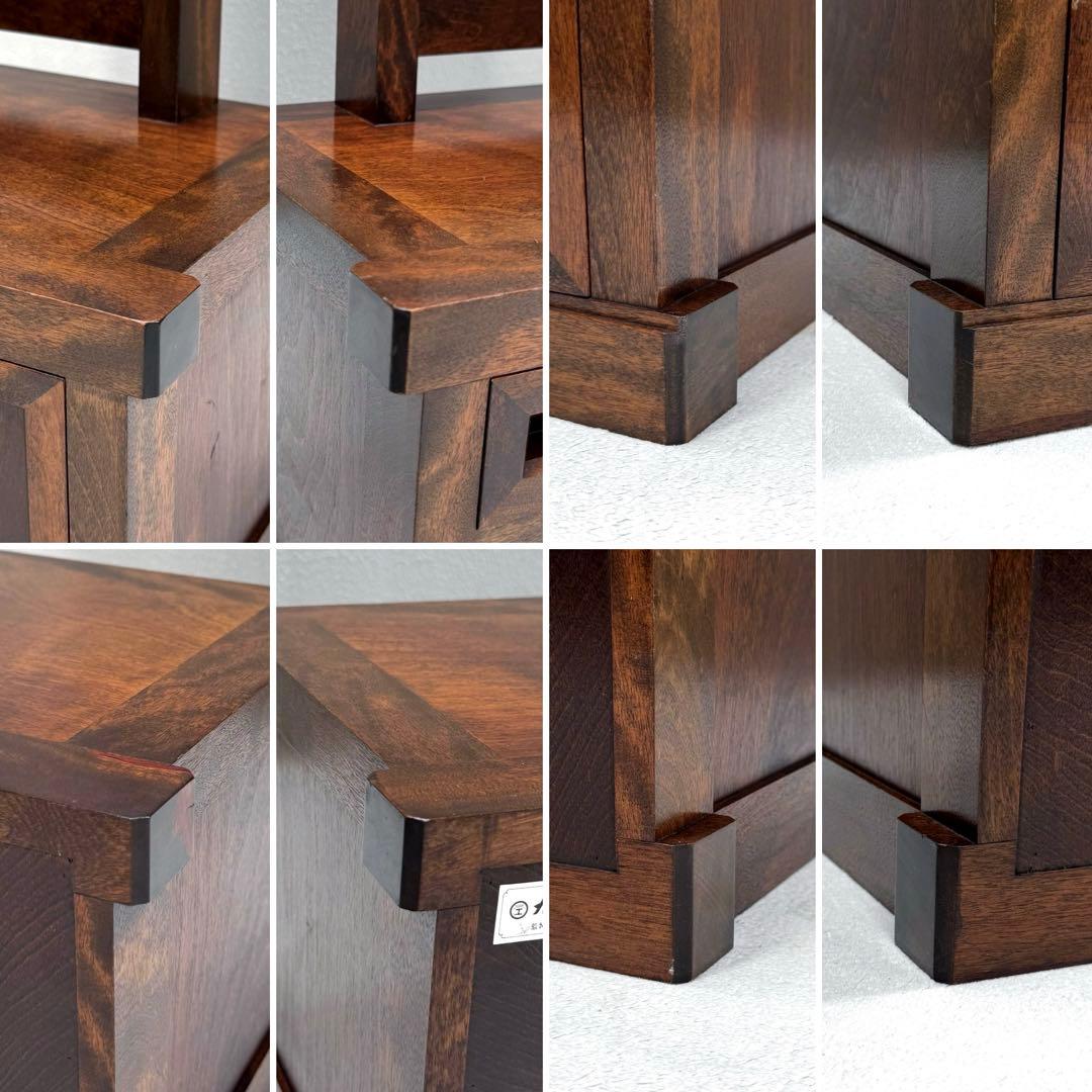 美品✴︎九州民芸 ミズメザクラ 樺材 ドレッサー 鏡台 民芸家具 引出し付 高級