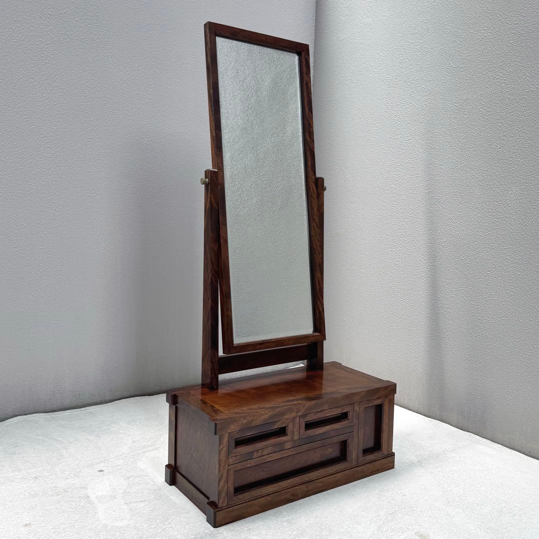 美品✴︎九州民芸 ミズメザクラ 樺材 ドレッサー 鏡台 民芸家具 引出し付 高級