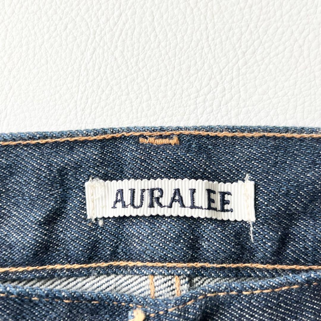 4837【美品】オーラリー　ストレートデニム ハードツイストデニム　インディゴ