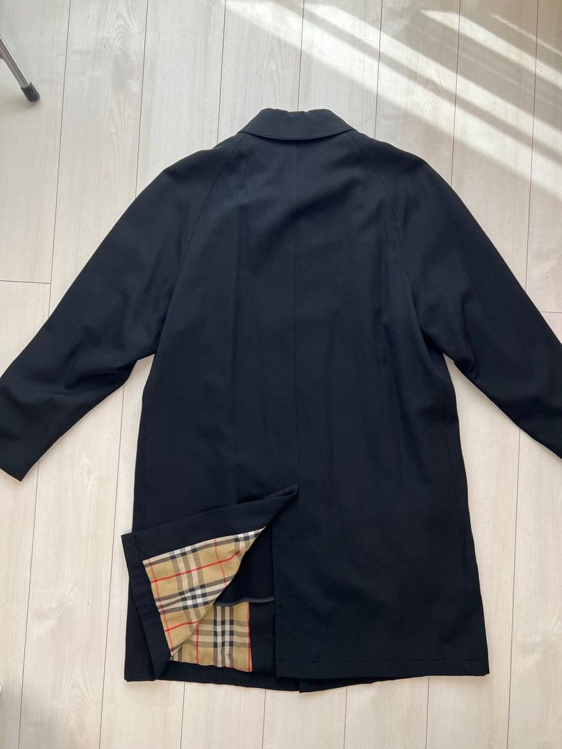 【極美品】BURBERRY LONDON バーバリー ステンカラーコート 黒