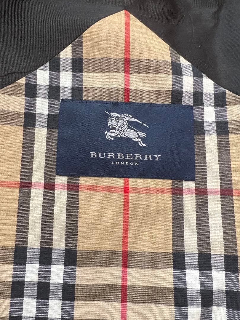 【極美品】BURBERRY LONDON バーバリー ステンカラーコート 黒