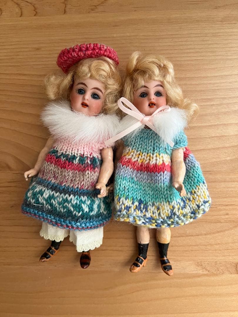 【アンティーク】シモンハルビッグ/カマー＆ラインハルトミニョネット15cmペア