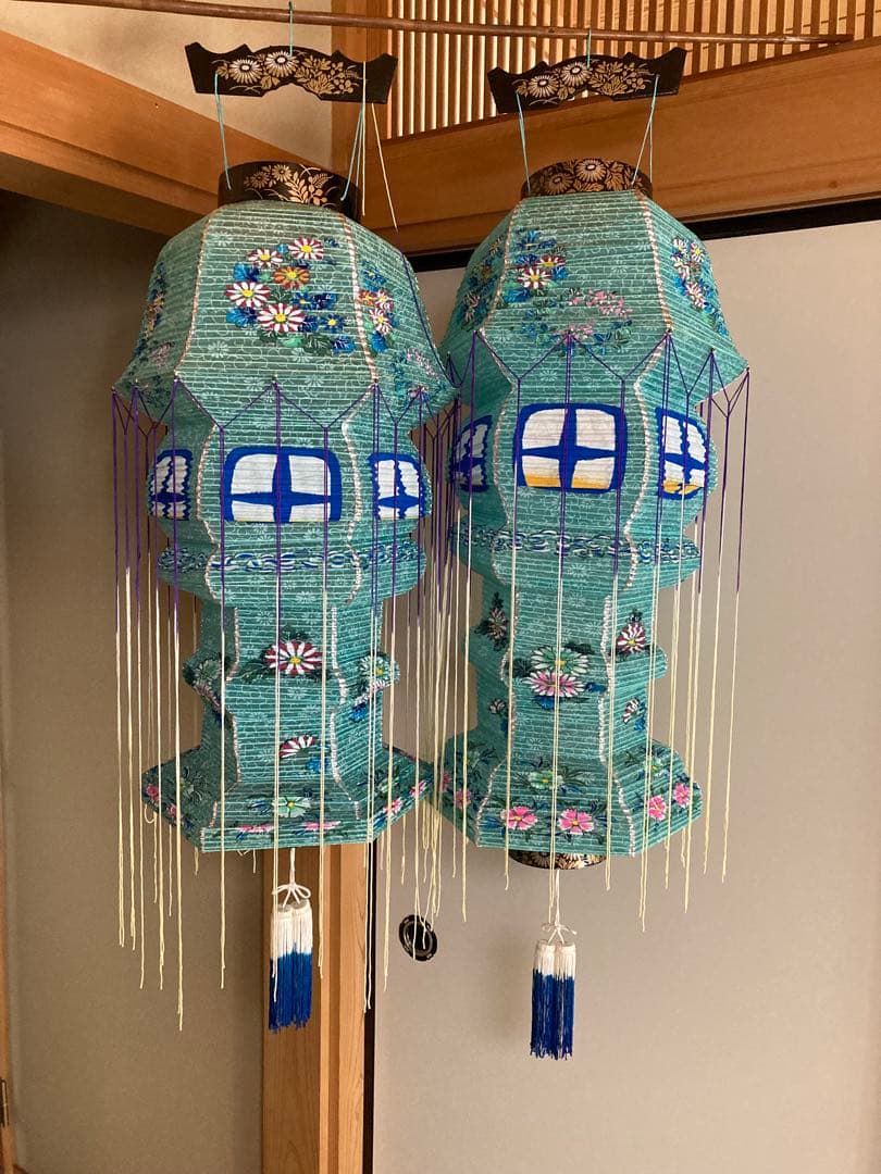 吊り提灯(七五三用大灯明)一対