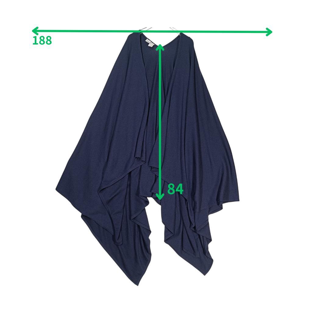 barrie バリーカシミヤ ウール シルク ストール カーディガン ネイビー