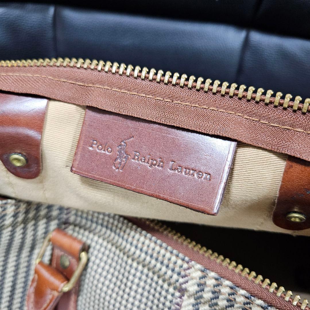 美品 大容量 2way ショルダー付 ラルフローレン ボストンバッグ