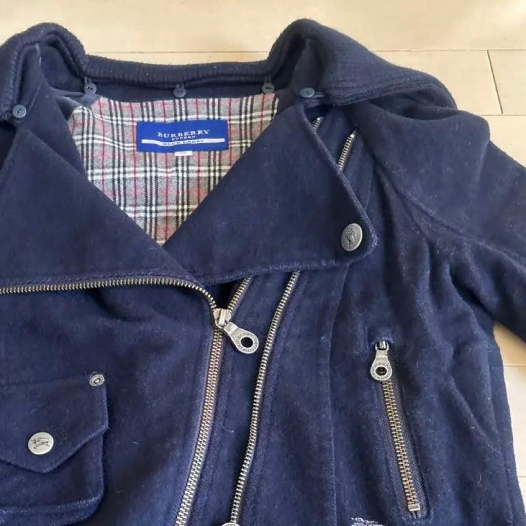 日本製★バーバリーブルーレーベル★ウールライダース　ノバチェック　サイズ38