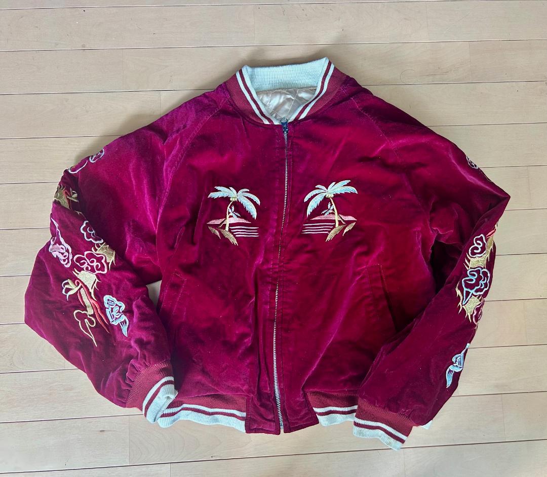 NEYRIES vintage 別珍 刺繍　琉球スカジャン OKINAWA