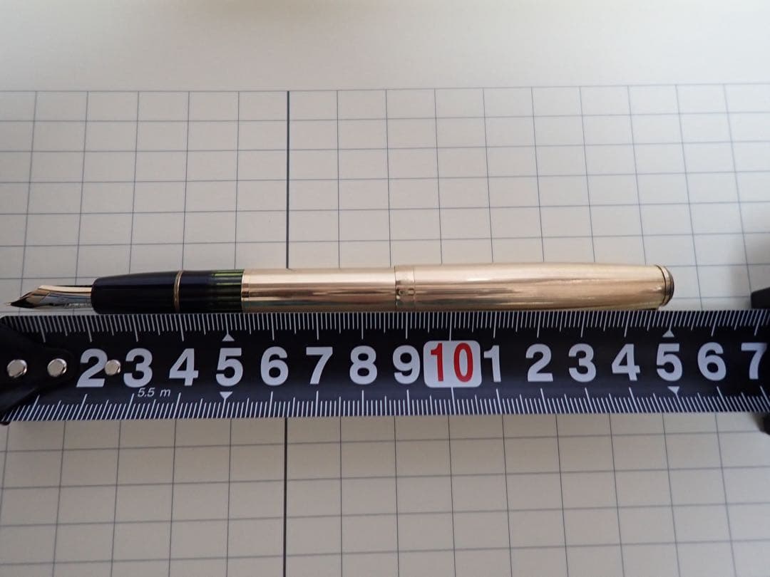 モンブラン NO.744｜ピンストライプゴールド｜吸入方式｜ヴィンテージ｜万年筆