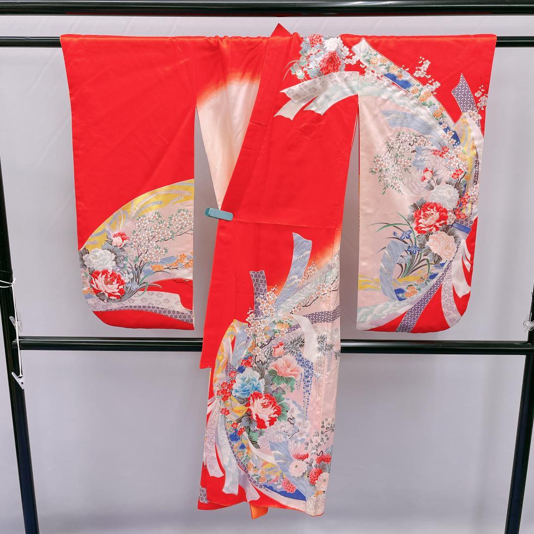 ★4059★ 子供着物 七五三 女の子 四つ身 襦袢付き