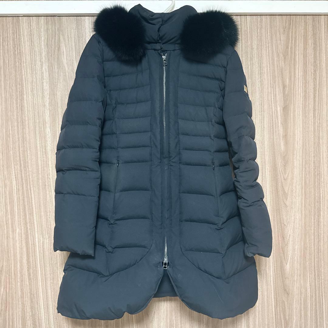 匿名配送 サイズ38 FERVOR ロング ダウンジャケット ブラック 黒