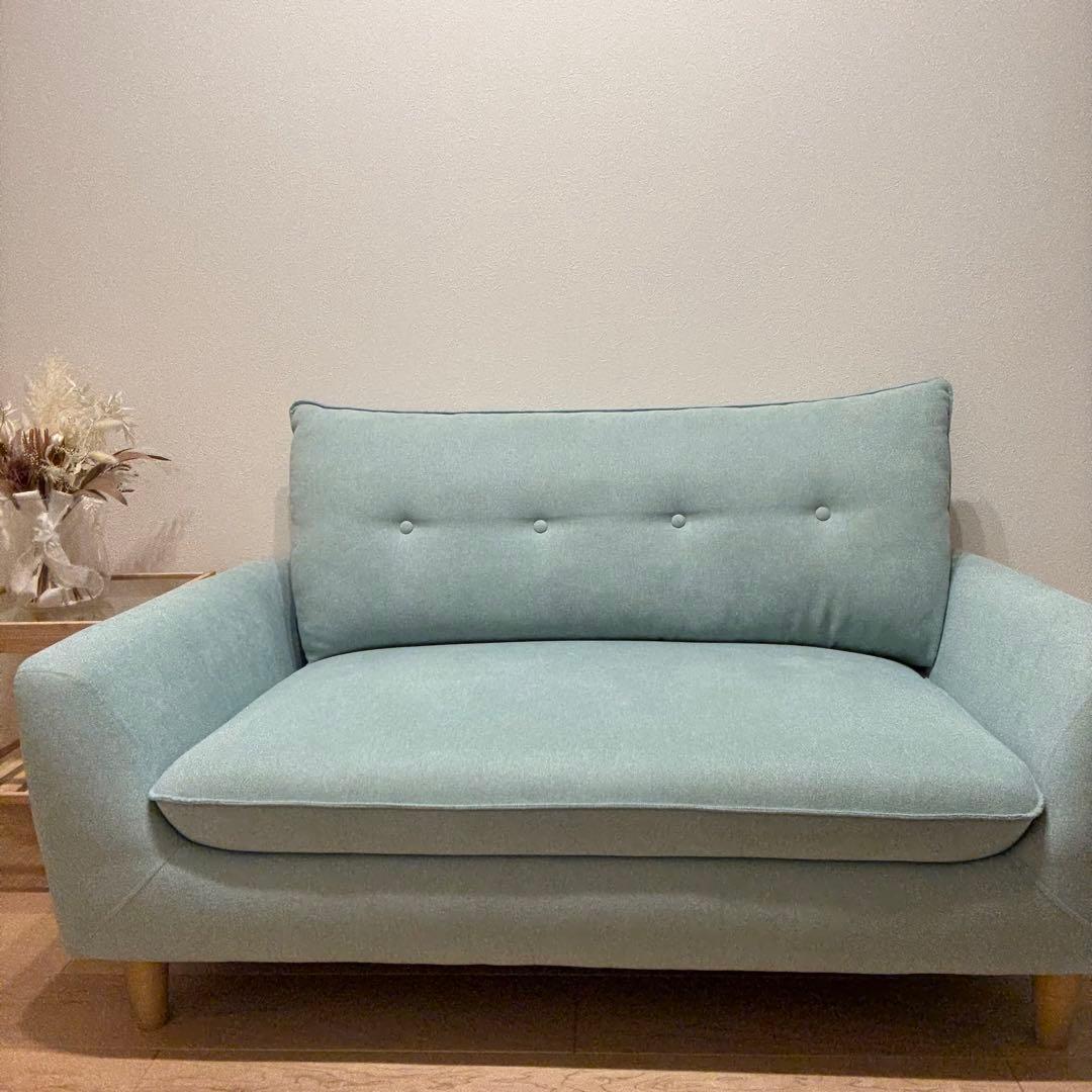 【✨】【美品】ニトリ 2人がけ ソファ ローソファにもなるコンパクトソファ