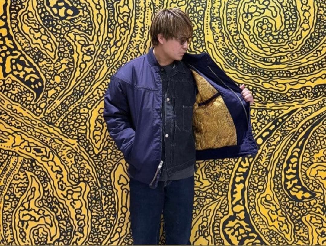 Derby of San Francisco インディゴ×ゴールド 超美品 L