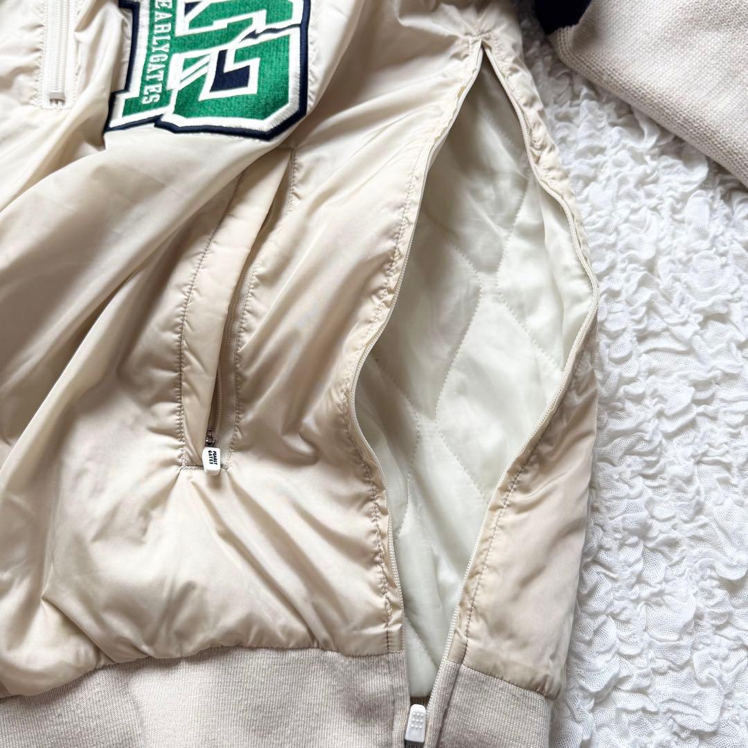 パーリーゲイツ　ハーフジップ　中綿　ブルゾン　ニット切り替え　大きいサイズ