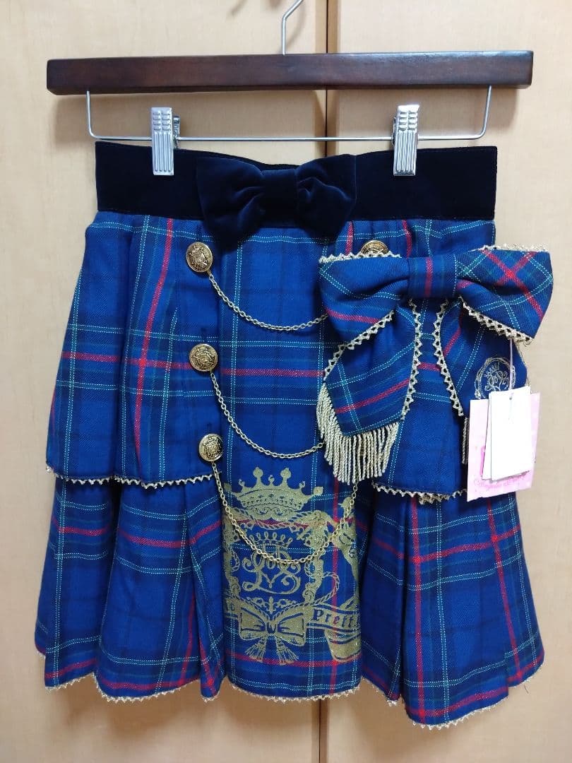 新品未使用 Angelic Pretty スカート 青チェック