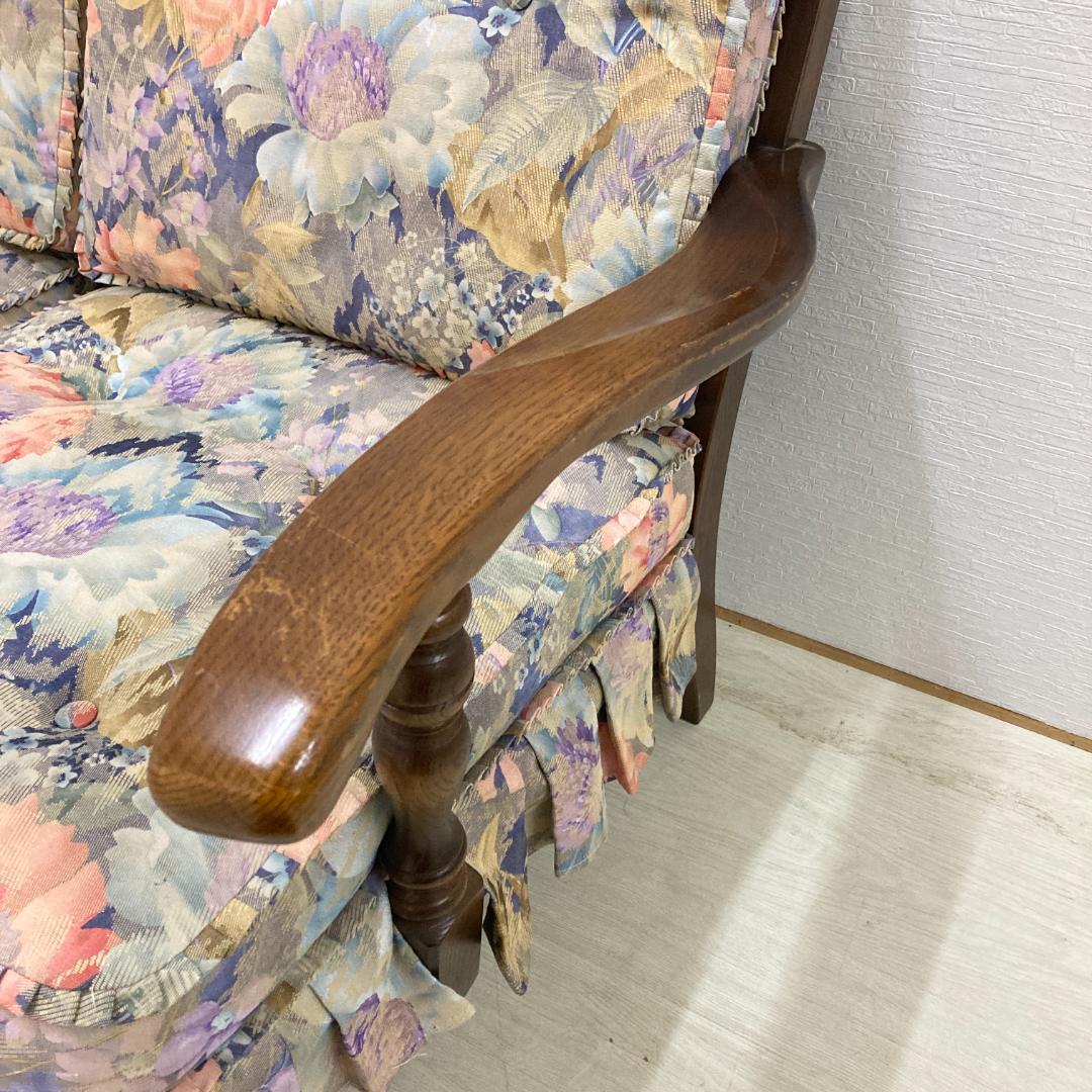 【飛騨産業】キツツキ　穂高　２人掛けソファ　ラブソファ　セパレート