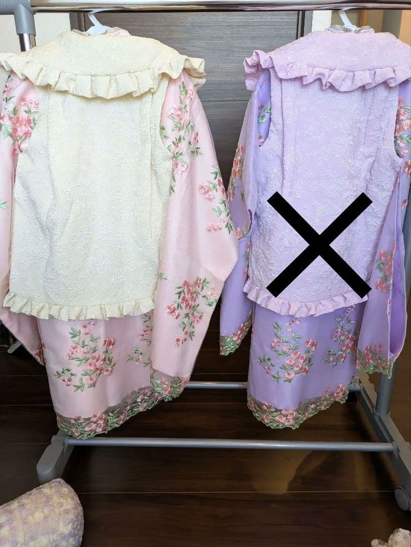 七五三　3歳　被布セット　髪飾り・靴・巾着つき　キャサリンコテージ着物