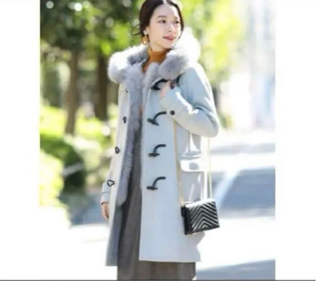 シップス 即完売　ファーダッフルコート