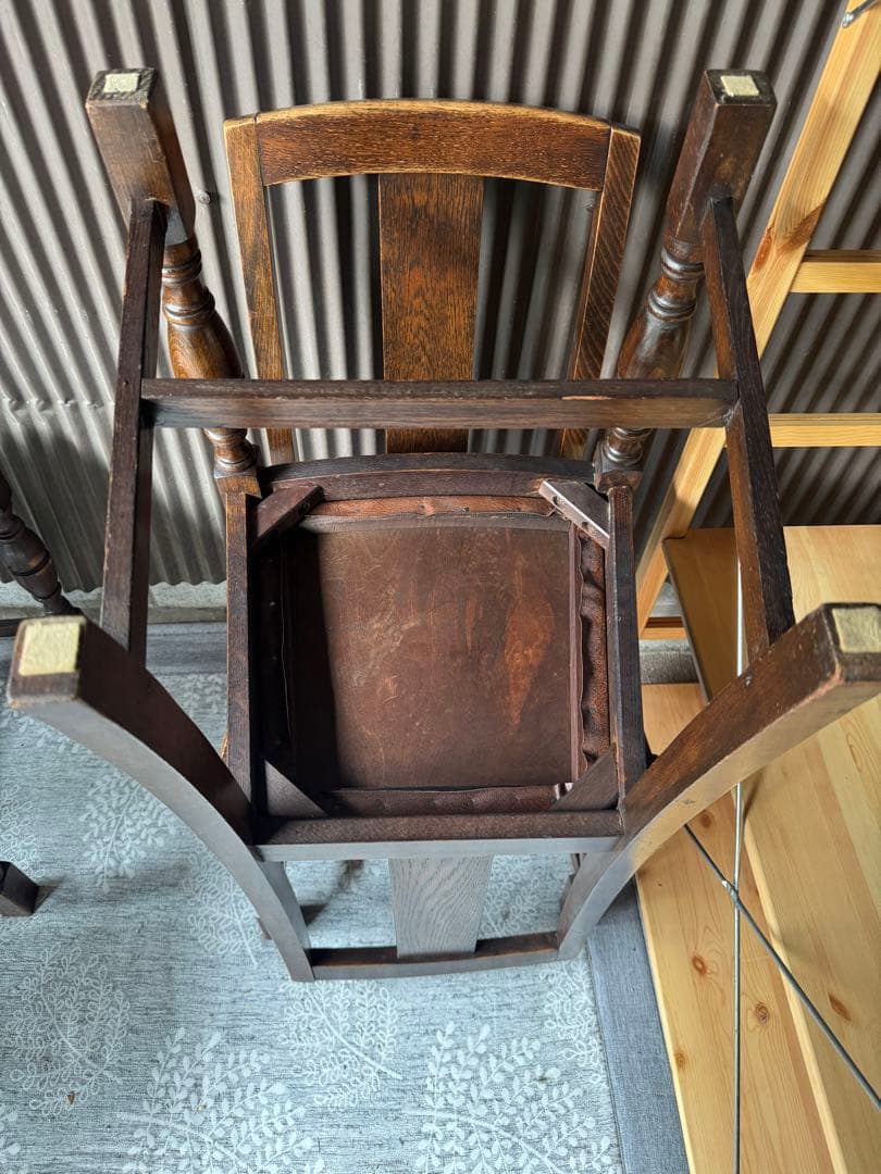 ④1脚/4脚 イギリス アンティーク 家具 ダイニング チェア 椅子