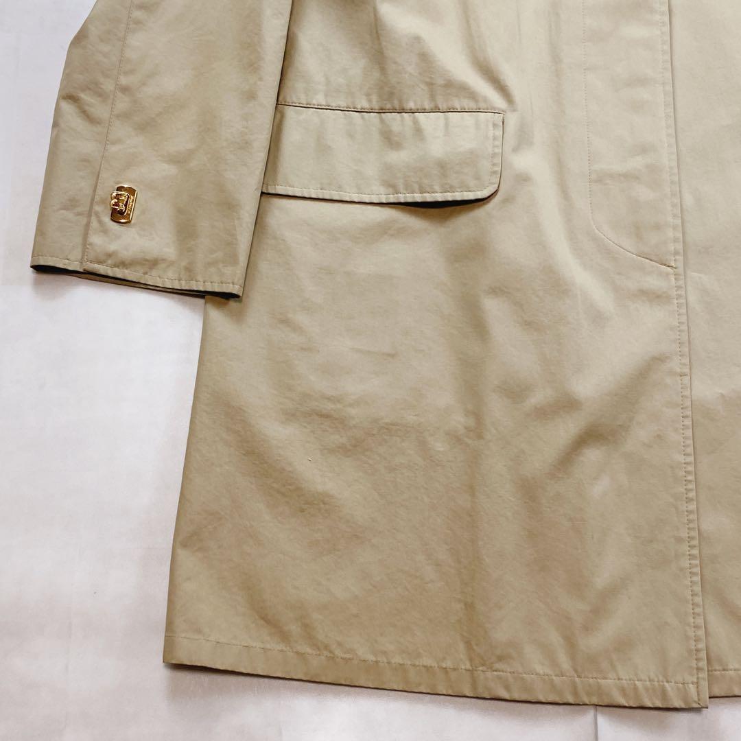 貴重 レア ゴールド金具 バーバリーロンドン スカーフ柄 ステンカラーコート