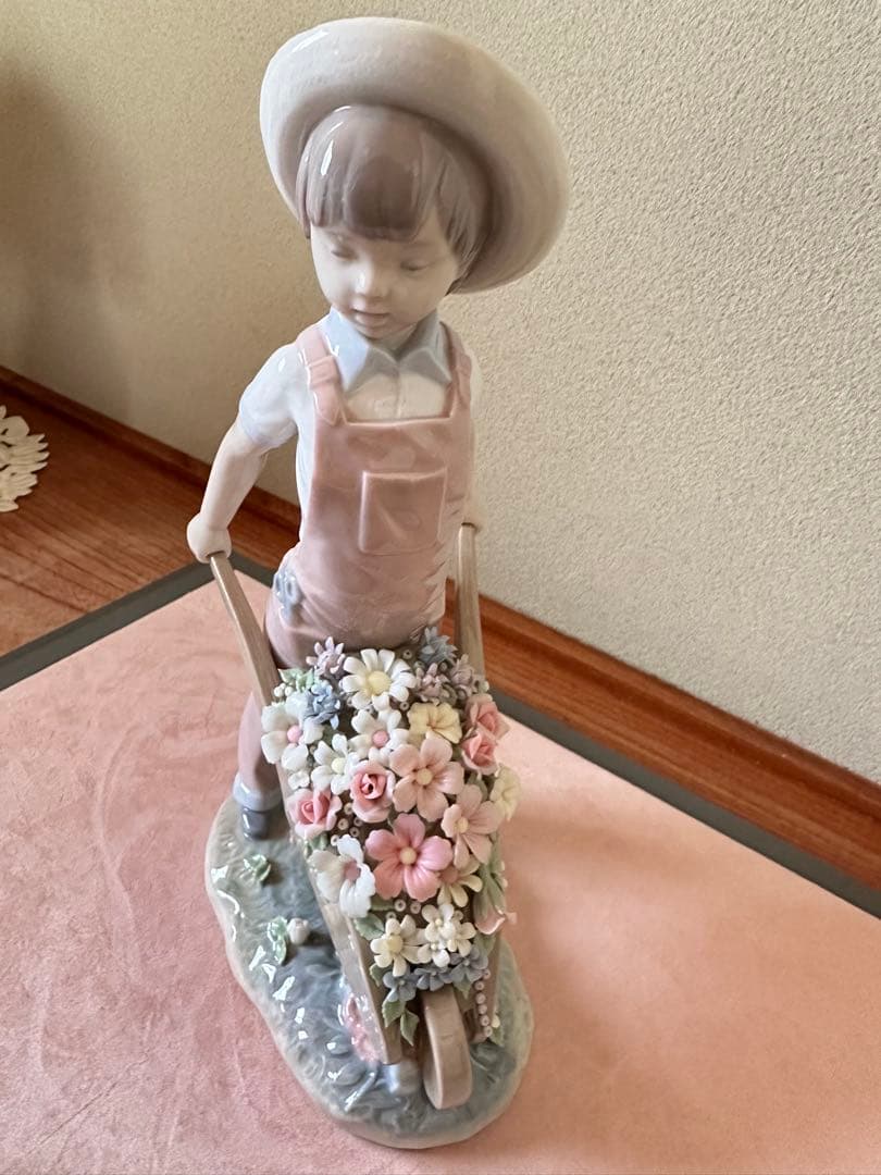LLADRO リヤドロ 【花車を押す少年 】美品 絶版