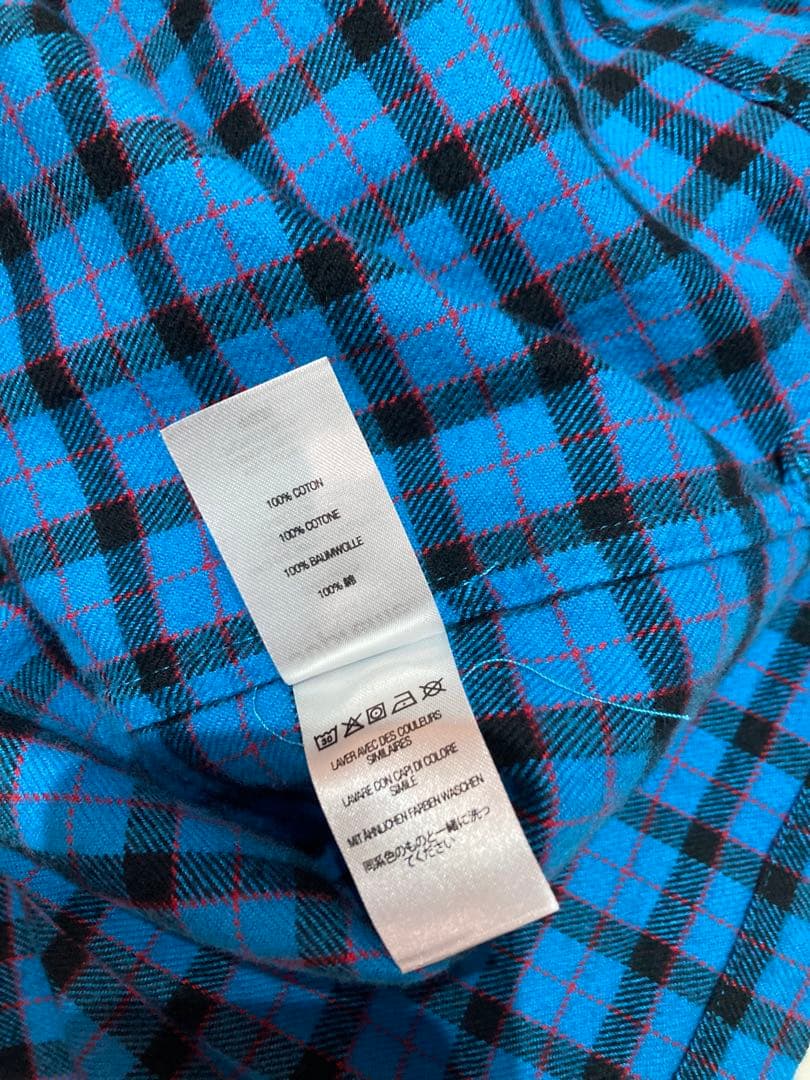 シュプリーム ミニプレイドフーデッドシャツ M