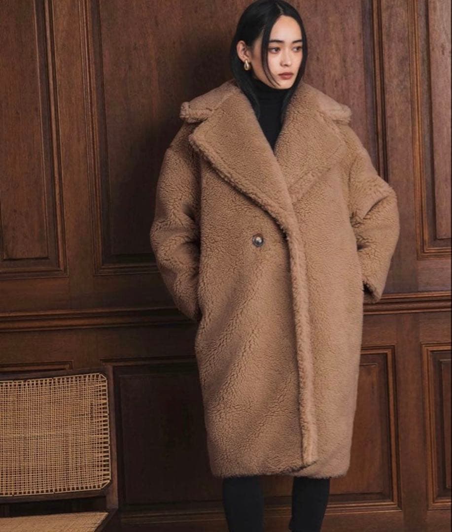 【CLASSY 2月号掲載】オーバーサイズフェイクファーボアコートELFRANK