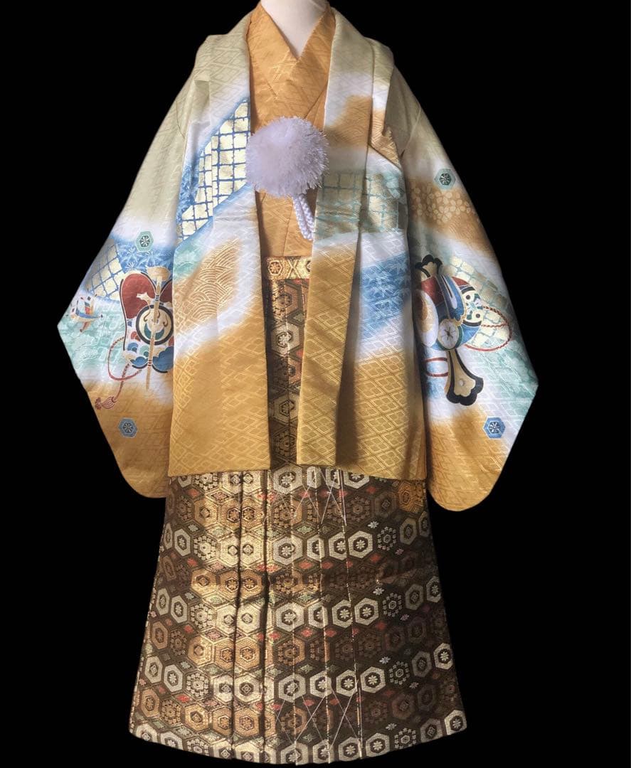 【美品　未使用品】豪華刺繍　七五三 5歳　男の子　逸品　羽織　着物　袴　セット