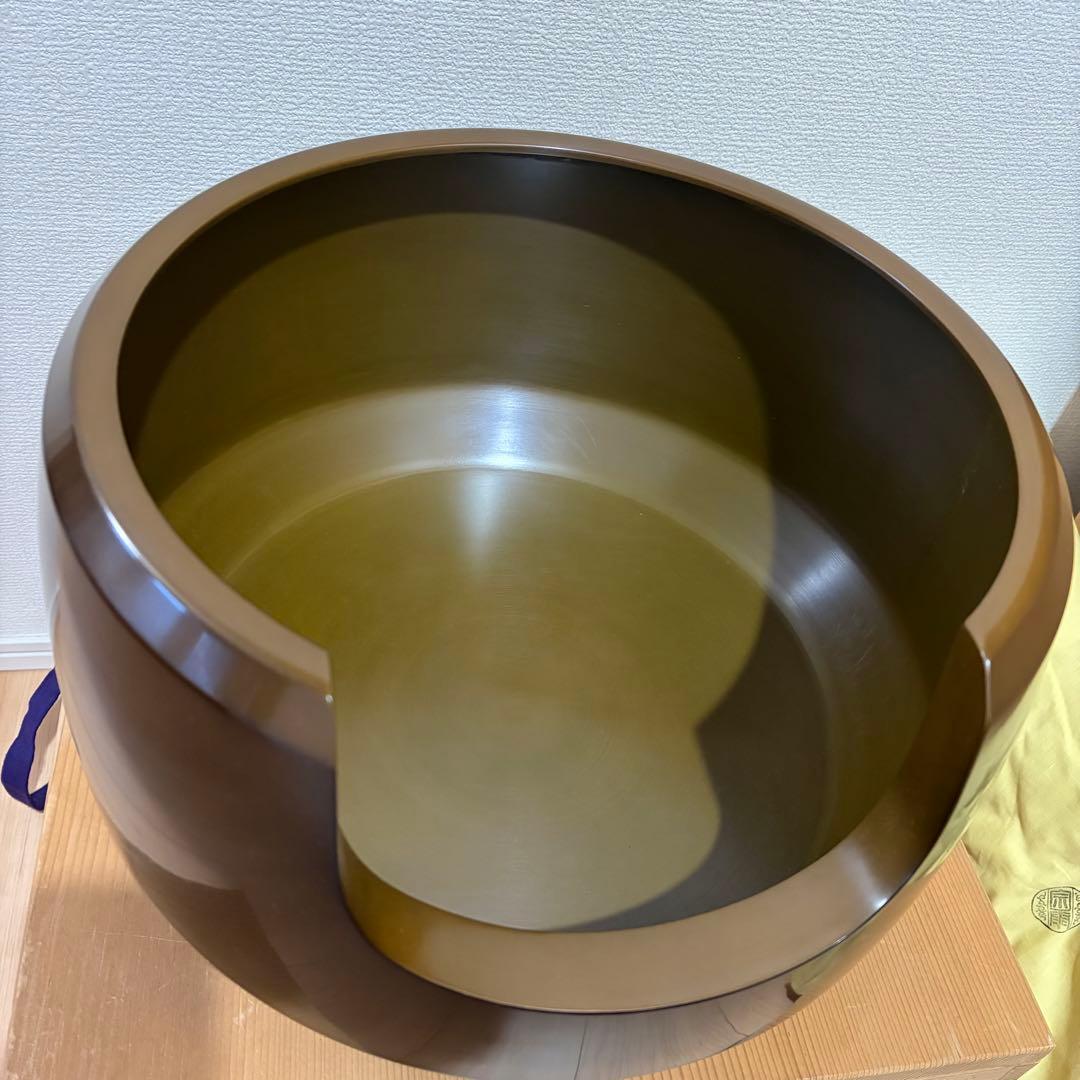 唐銅風炉師 黒瀬宗康 唐銅面取風炉　在銘　共箱 共布 裏千家 師:一の瀬宗辰