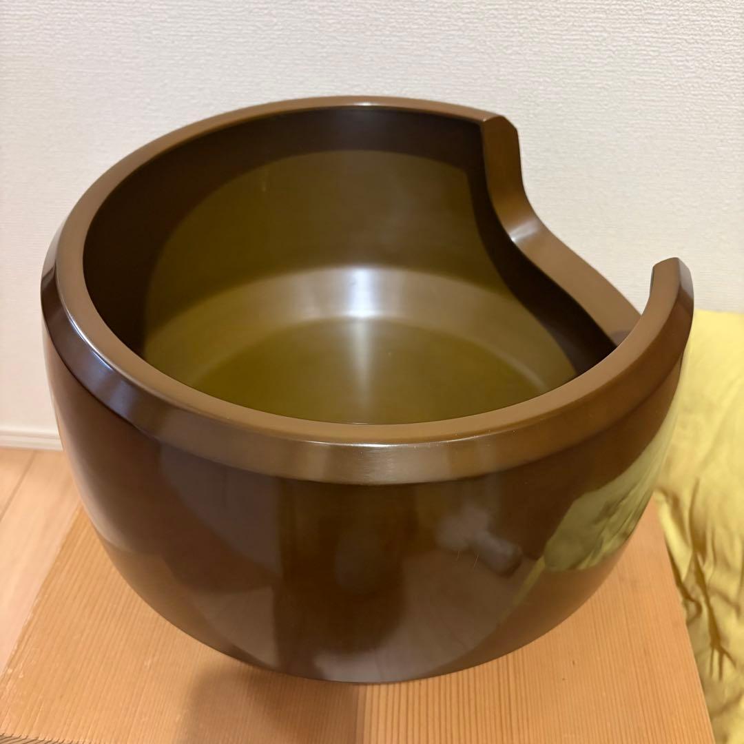 唐銅風炉師 黒瀬宗康 唐銅面取風炉　在銘　共箱 共布 裏千家 師:一の瀬宗辰