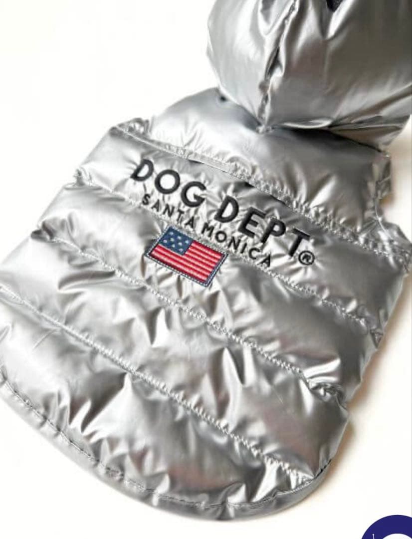 DOG DEPT シルバー フード付きダウンジャケット