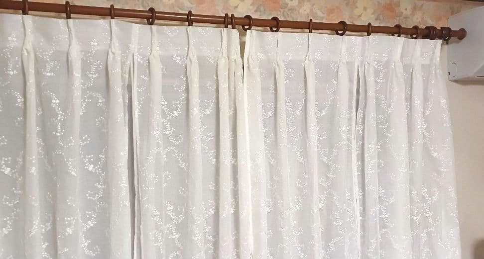 レースカーテン【こたつねこ様オーダー品②③小花刺繍トルコレース】ハンドメイド