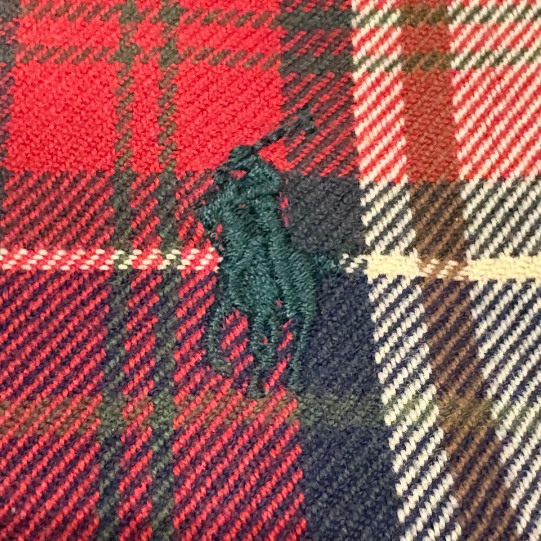 ポロラルフローレン　フード付きネルシャツ　チェック 90s