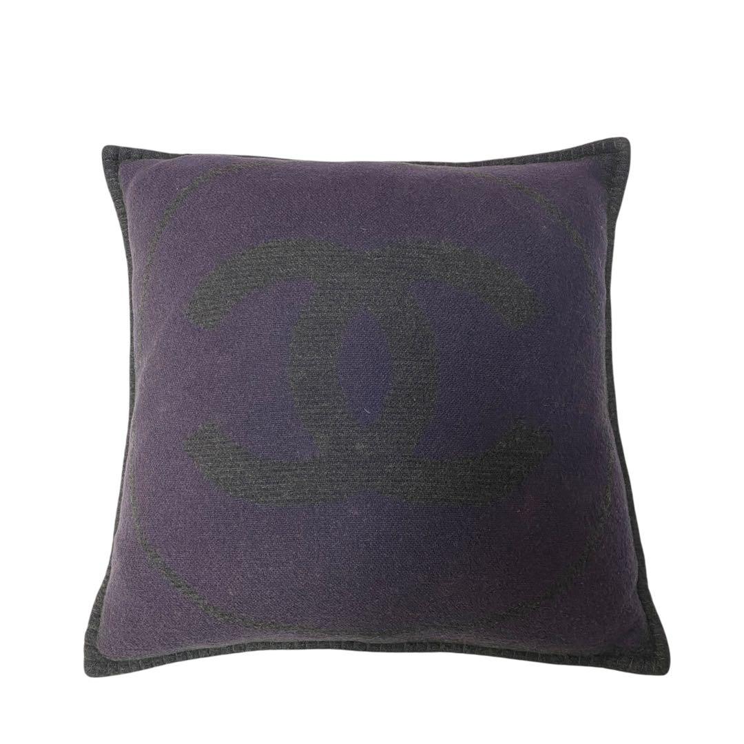 シャネルCHANEL バイカラー ココマーク クッション ウール カシミヤ