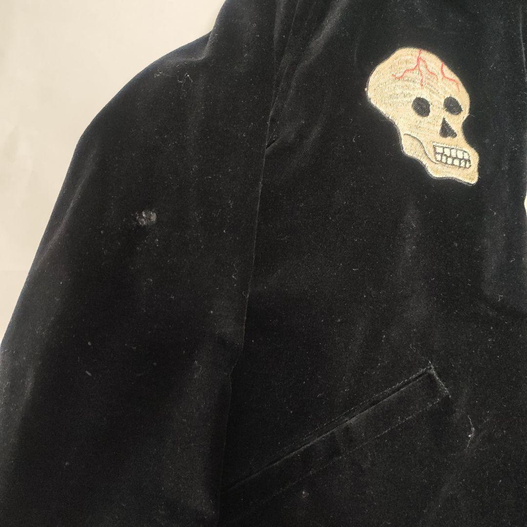 ドクロ　スーベニアジャケット　別珍　スカジャン　美品　34　ヴィンテージ