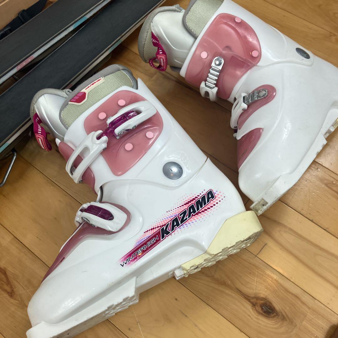 ショートスキー　レディース　kissmark キスマーク 3点セット　25㎝