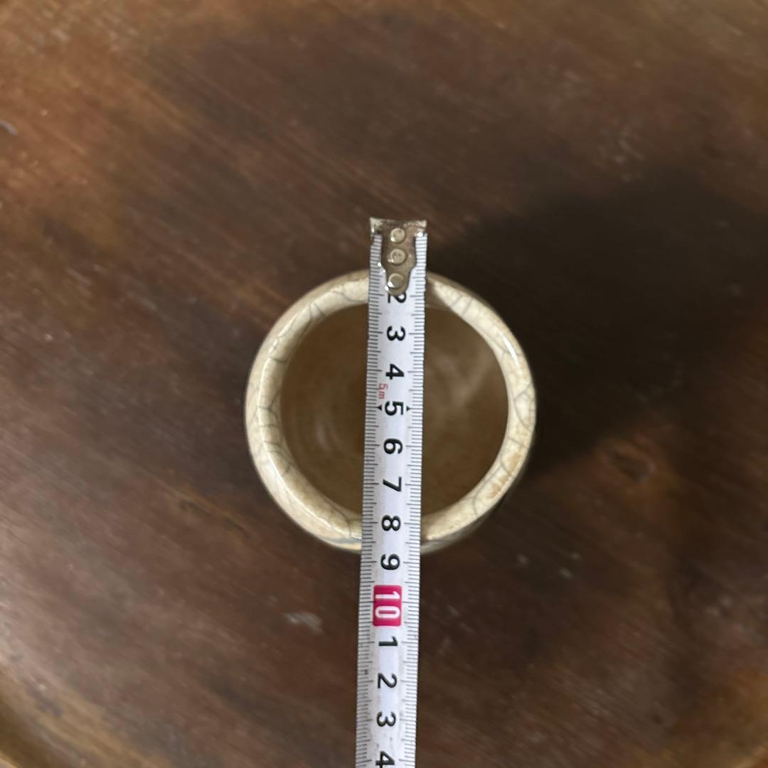 古い笹絵哥釉の器　花入れ　アンティーク　骨董　古道具　唐物　中国古玩　検:李朝